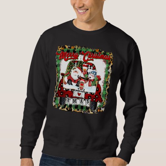Sweatshirt Joyeux Noël Noël Noël Noël Noël Camion Cute Santa  (Devant)