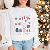 Sweatshirt Joyeux Noël nordique et lumineux