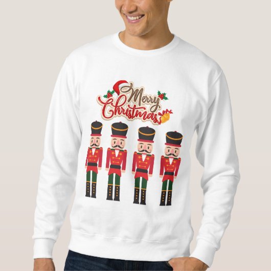 Sweatshirt Joyeux Noël Nutcracker Festive Tee de vacances (Devant)