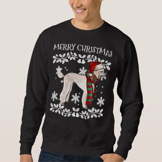 Sweatshirt Joyeux Noël Ornement Poodle Xmas Père Noël (Devant)