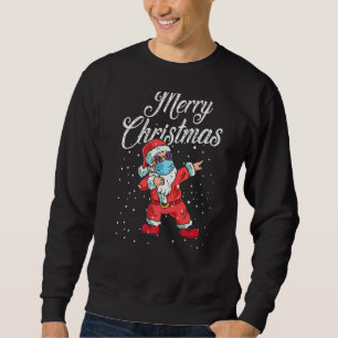 Sweatshirt Joyeux Noël Père Noël 2022 Virus du masque facial