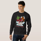 Sweatshirt Joyeux Noël Père Noël Anglais Springer Spaniel Chi (Devant entier)
