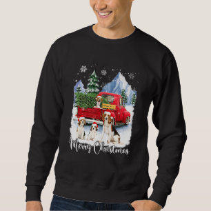 Sweatshirt Joyeux Noël Père Noël Beagle Chien Rouge Camion Xm
