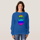 Sweatshirt Joyeux Noël Père Noël Rainbow (Devant entier)