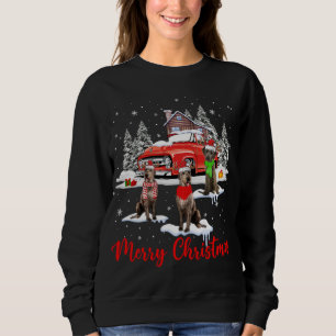 Sweatshirt Joyeux Noël Père Noël Reindeer Irish Wolfhound ave