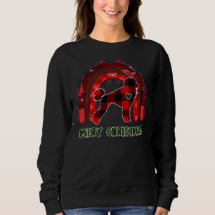 Sweatshirt Joyeux Noël Plaid Funny Poodé Chien Noël