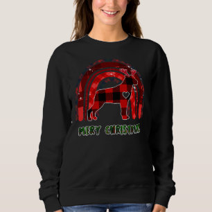 Sweatshirt Joyeux Noël Plaid Rottweiler Chien Noël P