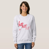 Sweatshirt Joyeux Noel Red Pink Hohoho Typography Stylish (Devant entier)
