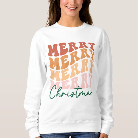 Sweatshirt Joyeux Noël Retro (Devant)
