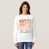 Sweatshirt Joyeux Noël Retro (Devant entier)