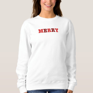 Sweatshirt Joyeux Noël rouge Cheval
