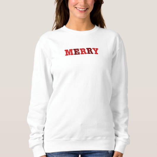 Sweatshirt Joyeux Noël rouge Cheval (Devant)