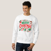 Sweatshirt Joyeux Noël Rouge / Vert (Devant entier)