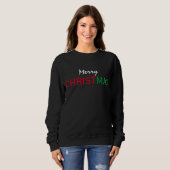 SWEATSHIRT JOYEUX NOËL ROUGE VERT BLANC TYPOGRAPHIE (Devant entier)