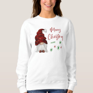 Sweatshirt Joyeux Noël Rustique Country Girl Gnome Holiday
