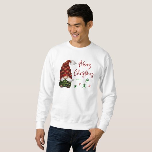 Sweatshirt Joyeux Noël Rustique Pays Gnome Fun Holiday (Devant entier)