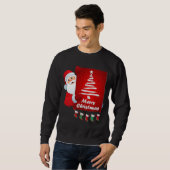 Sweatshirt Joyeux Noël Santa Claus Arbre Stokings X mas (Devant entier)