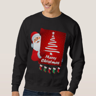 Sweatshirt Joyeux Noël Santa Claus Arbre Stokings X mas