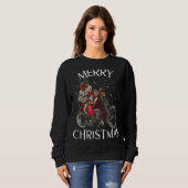Sweatshirt Joyeux Noël Santa Claus Moto Moto Enth (Devant entier)