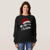 Sweatshirt Joyeux Noël Santa Hat (Devant entier)