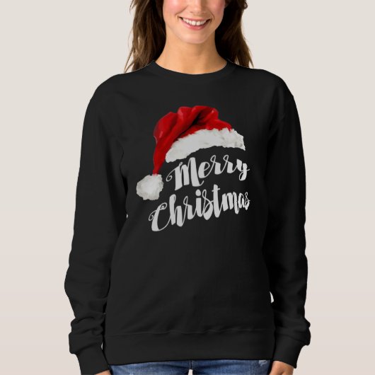 Sweatshirt Joyeux Noël Santa Hat (Devant)