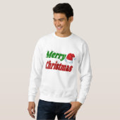 Sweatshirt Joyeux Noël Santa Hat rouge vert typographie (Devant entier)