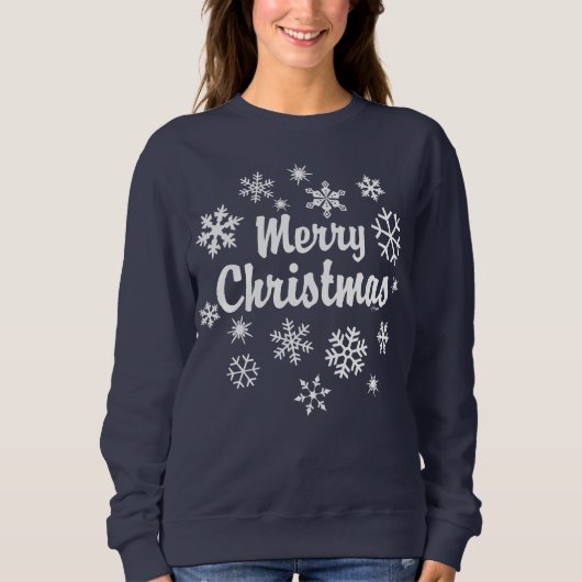 Sweatshirt Joyeux Noël Snowflakes (Devant)