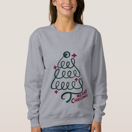 Sweatshirt Joyeux Noël Stethoscope CNA Travailleur Médicale (Devant)