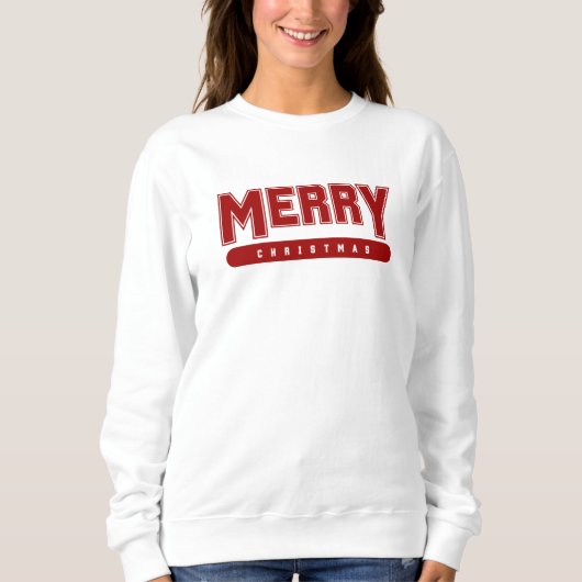 Sweatshirt Joyeux Noël - Typographie du Red College (Devant)