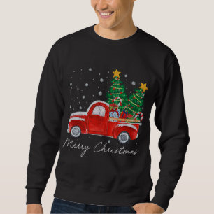 Sweatshirt Joyeux Noël vintage Camion Rouge Arbre de Noël S