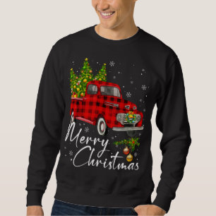 Sweatshirt Joyeux Noël Vintage Wagon Rouge Camion Pyjama Fam