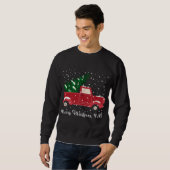 Sweatshirt Joyeux Noël Y'all Red Truck Christmas Tree Xma (Devant entier)