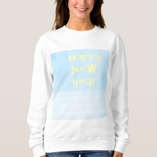 Sweatshirt joyeux nouvel an texte art (Devant)