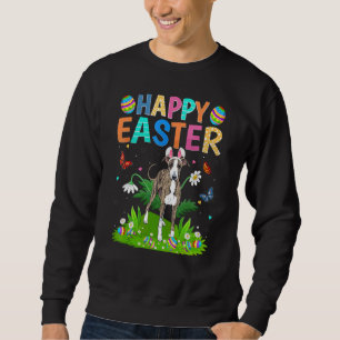 Sweatshirt Joyeux oeuf de lapin de Pâques Greyhound Chien de