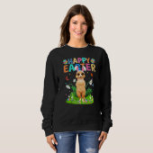 Sweatshirt Joyeux oeuf lapin de Pâques Meerkat Funny dimanche (Devant entier)