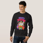 Sweatshirt Joyeux oeufs de Pâques de lapin (Devant entier)
