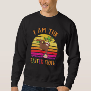 Sweatshirt Joyeux Pâques Jour 2022 Vintage Je Suis La Fente D