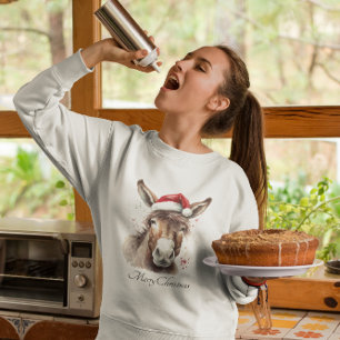 Sweatshirt Joyeux petit âne de Noël, coutume