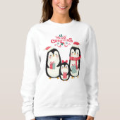 Sweatshirt Joyeux pingouins de Noël (Devant)