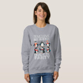 Sweatshirt Joyeux pingouins font toujours la fête de la femme (Devant entier)