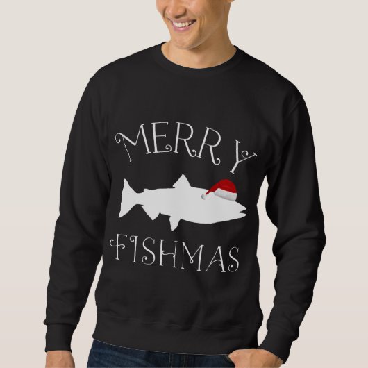 Sweatshirt Joyeux poisson poisson Noël Noël (Devant)
