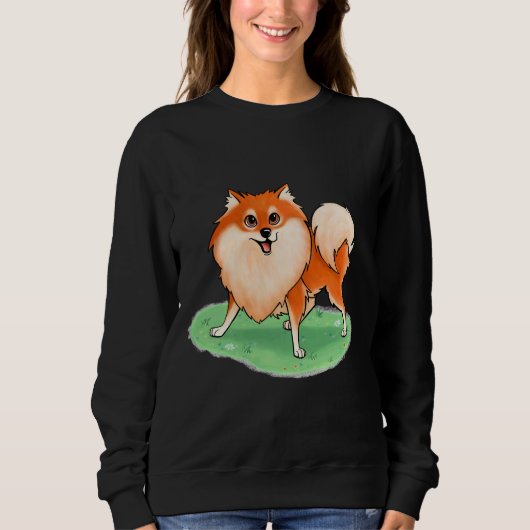 Sweatshirt Joyeux Poméranien 65 (Devant)