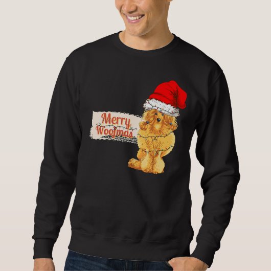 Sweatshirt Joyeux Poodle Woofmas Charismas (Devant)