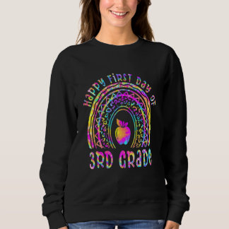 Sweatshirt Joyeux Premier Jour De 3E Quie Dye Rainbow Retour