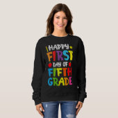 Sweatshirt Joyeux Premier Jour De 5e Rentree Des Classes Pour (Devant entier)