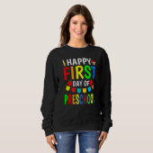 Sweatshirt Joyeux Premier Jour De Conception Préscolaire Prés (Devant entier)