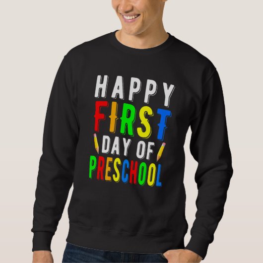 Sweatshirt Joyeux Premier Jour De Maternelle Conception Mater (Devant)
