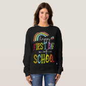 Sweatshirt Joyeux Premier Jour D'Enseignant À L'École B (Devant entier)
