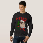 Sweatshirt Joyeux Pugmas Carlin de Noël classique T-shirt 5 (Devant entier)