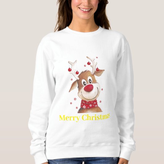 Sweatshirt Joyeux pull de Noël (Devant)